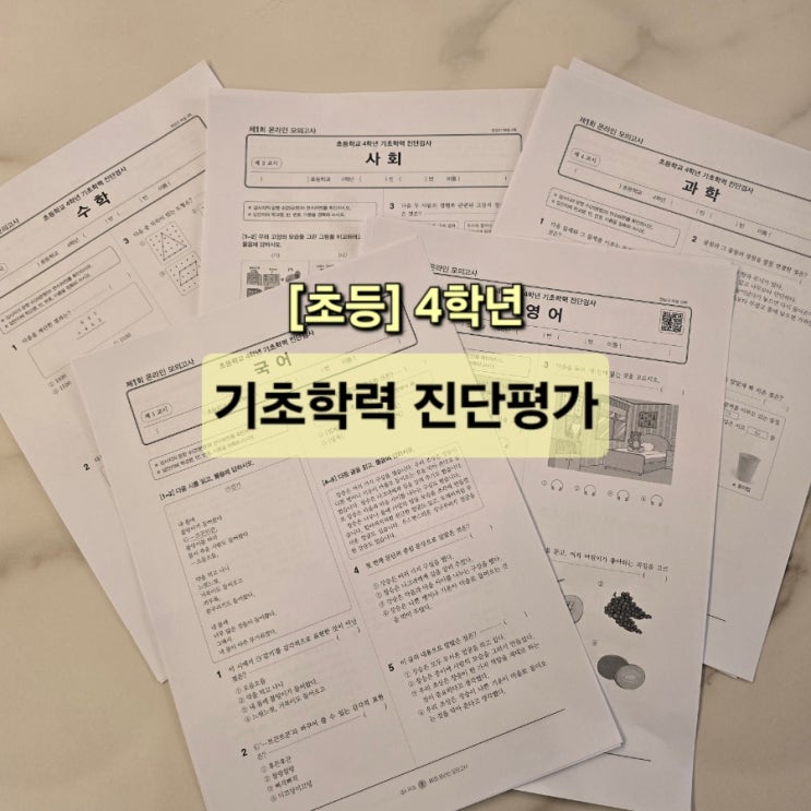 [초등4학년] 기초학력진단평가 EBS 사이트에서 무료로 준비하기 : 네이버 블로그