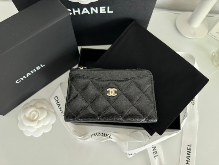 [CHANEL] 샤넬 클래식 카드지갑 캐비어 금장 언박싱 & 사용후기