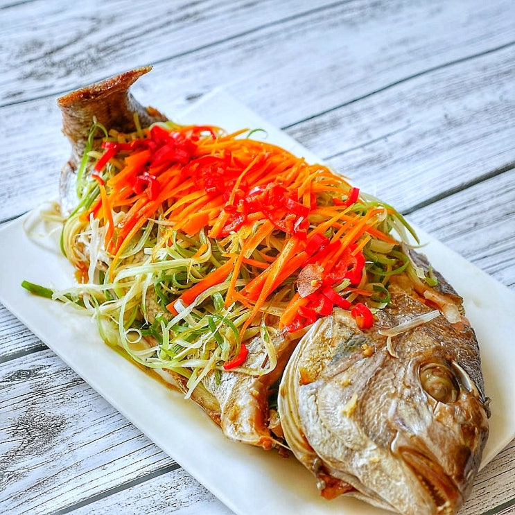 도미찜 만드는법 손님초대요리 참돔요리 참돔찜 레시피 : 네이버 블로그