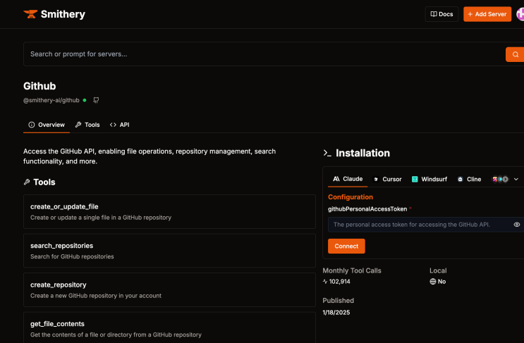 MCP Smithery_"Smithey GitHub API 도구" 사용 방법 및 상세 설명 : 네이버 블로그
