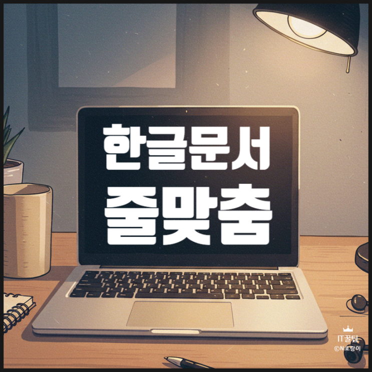 한글 줄맞춤 쉽게 하는 방법 정리 : 네이버 블로그
