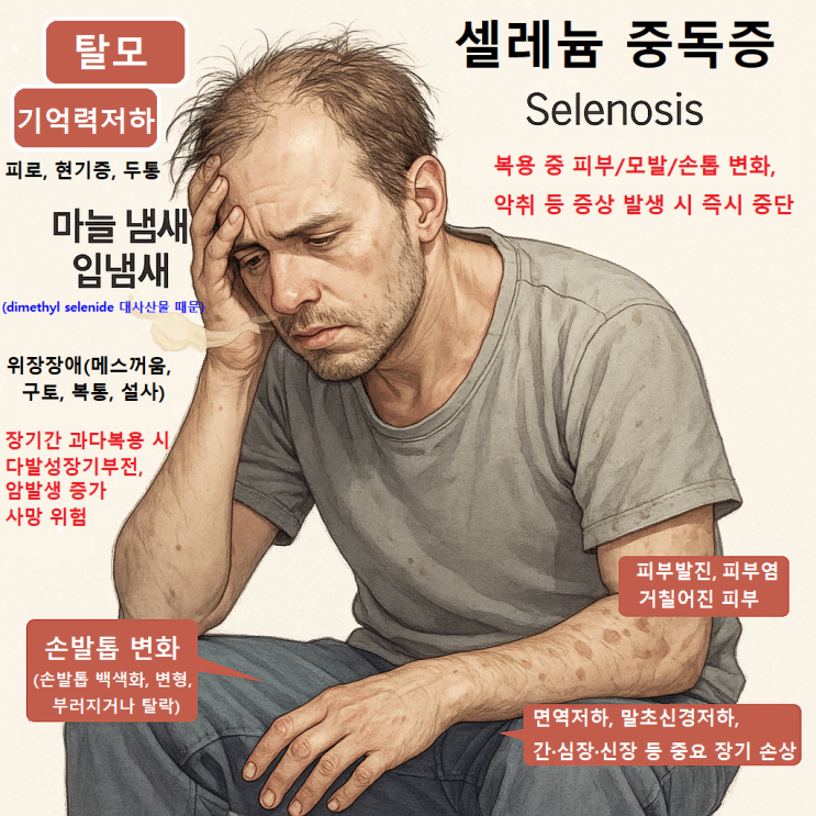 셀레늄 과잉 과다복용, 셀레늄 부작용/셀레늄 권장량/셀레늄 중독증(Selenosis) : 네이버 블로그