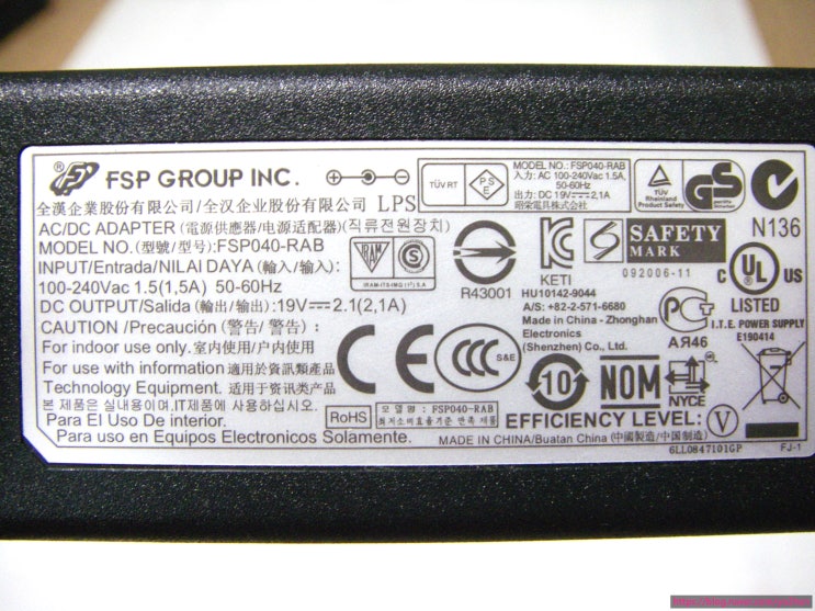 FSP040-RAB GROUP 19V 2.1A 델타 ADP-40EH 노트북 어댑터 중고 아답터 DELTA ADP-40EH 노트북 ...