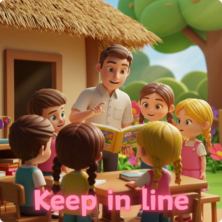 초등화상영어 숙어 Keep in line : 네이버 블로그
