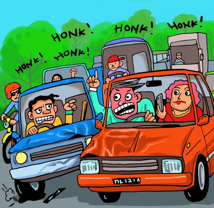 road rage 뜻 로드레이지, 영어 관용 표현 예문 해석 : 네이버 블로그