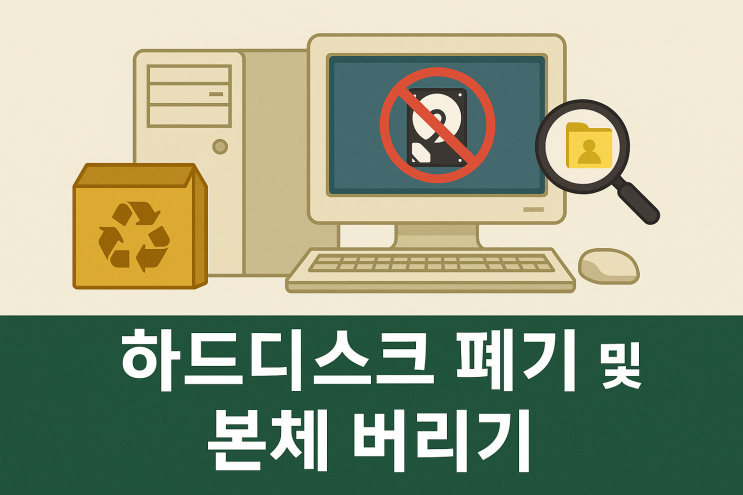 컴퓨터 하드디스크 폐기 본체 버리기 방법 정리 : 네이버 블로그