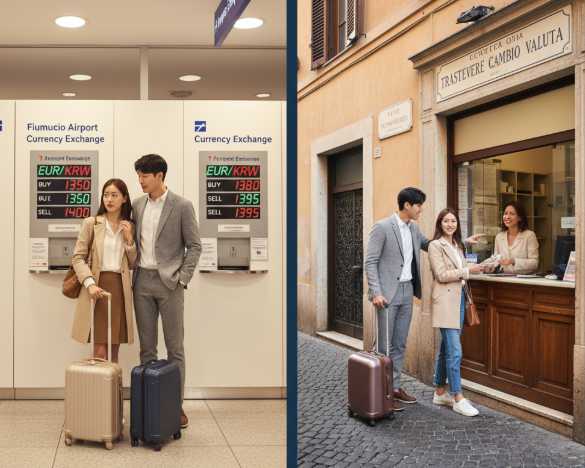로마 환전: 공항 vs 시내 환율 비교, 어디서 바꾸는 게 이득일까? : 네이버 블로그