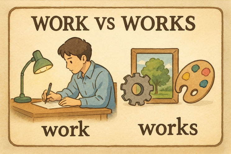 work vs works‘일하다’와 ‘작품’, 그 미묘한 차이 : 네이버 블로그