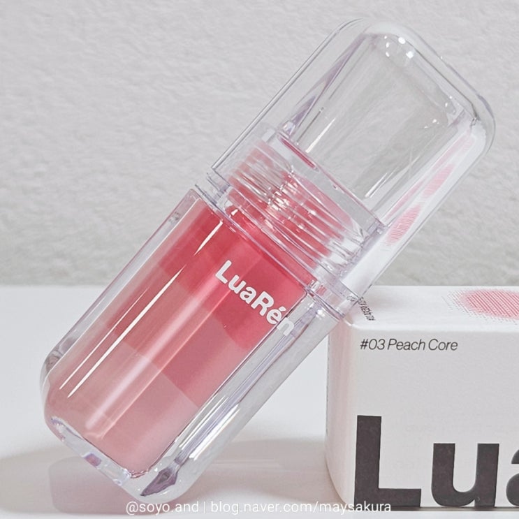 LuaRen 루아렌 글로우립앤치크 03호 피치코어/ 유리물먹광 속광블러셔 쉽게 하는법 : 네이버 블로그