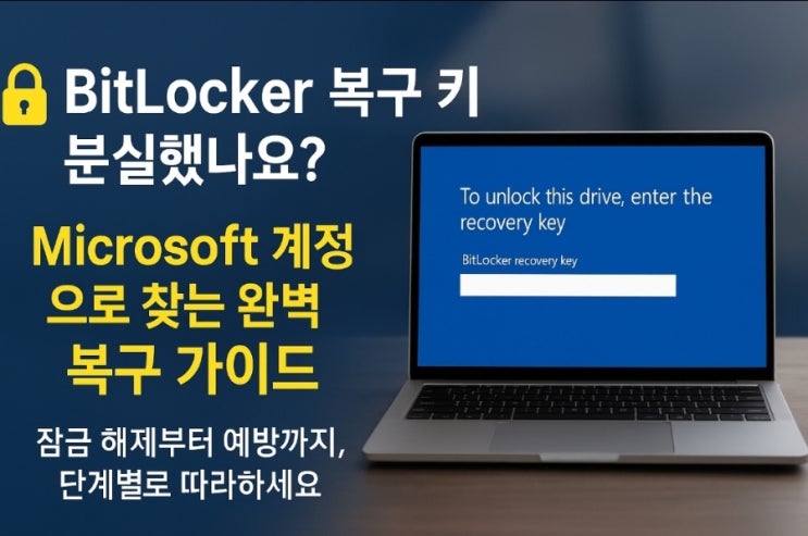 BitLocker 키 분실 해제 복구키 암호화 잠금 해제 : 네이버 블로그
