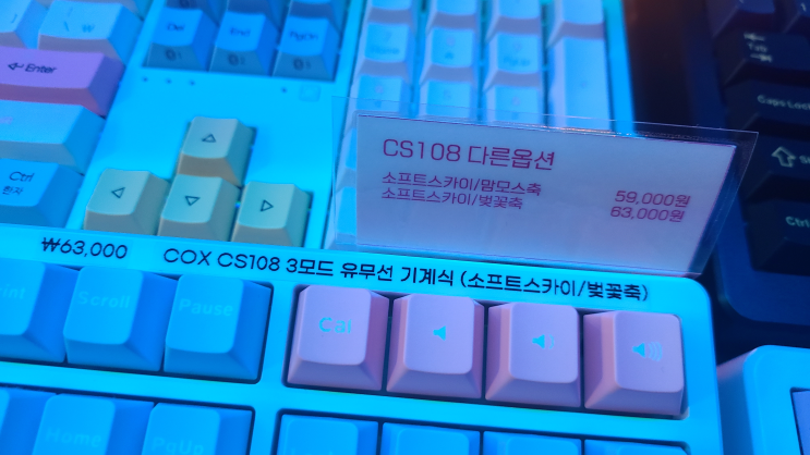 [Blue Fan] 사무용 키보드 추천, COX CS108 벚꽃축 / 콕스 무소음 풀배열 : 네이버 블로그