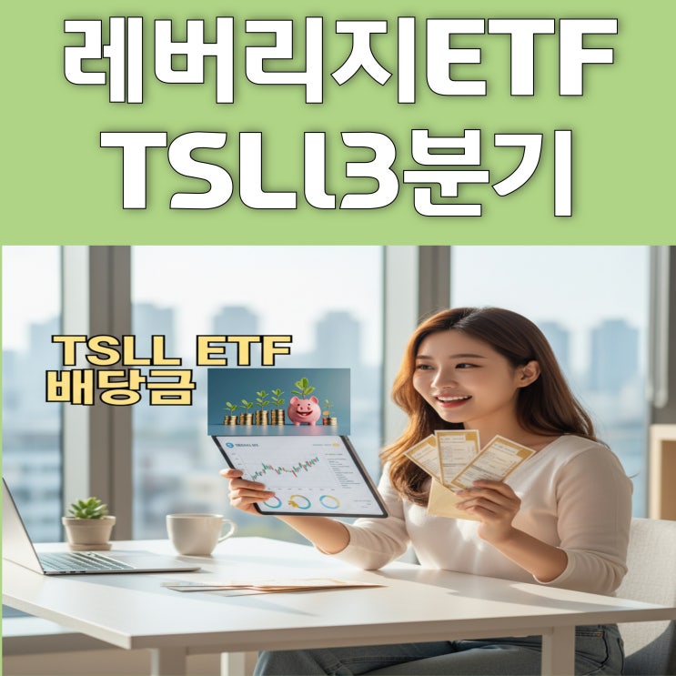 레버리지etf tsll 3분기 배당금 소식과 주가 어느덧 장기투자가? : 네이버 블로그