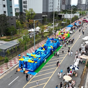 전남에어바운스 광양에어바운스설치 아파트행사 어린이에어바운스 체험부스 대여 현장