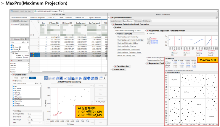 [JMP] 반도체 AI 실험계획: MaxPro(Maximum Projection) SFD(Space Filling Design ...