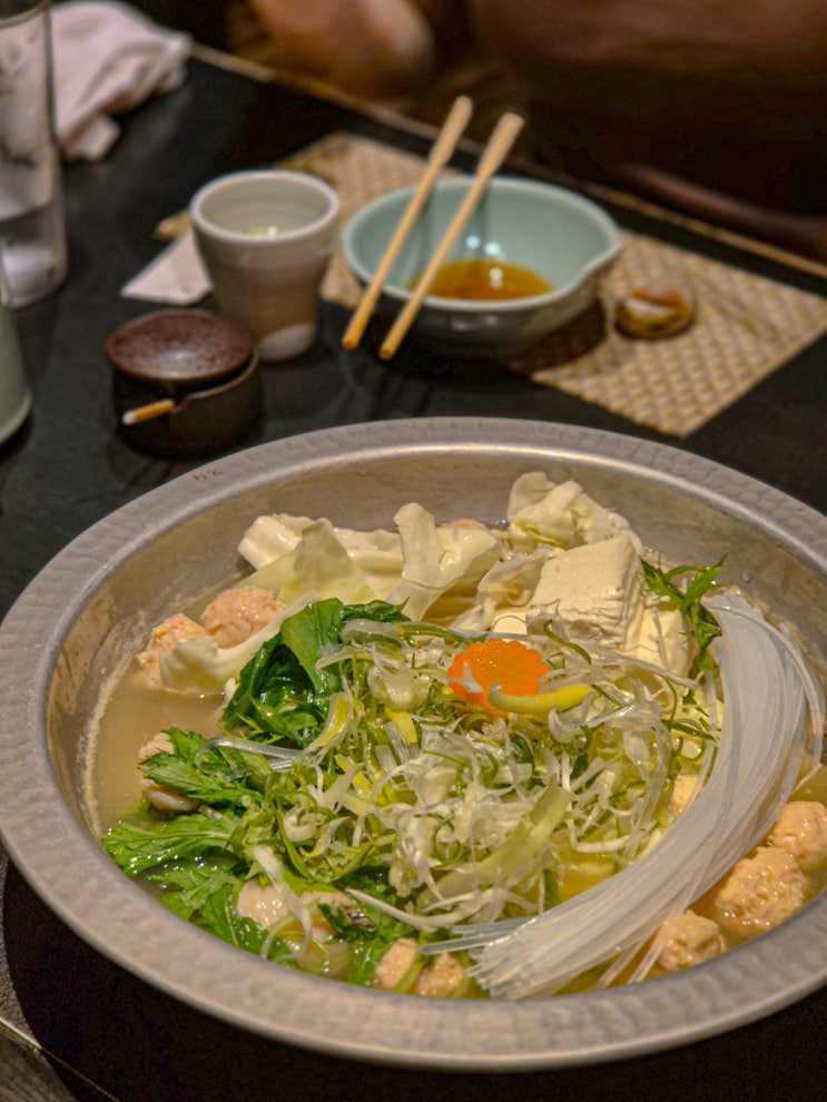 하카타역 맛집 하나미도리 하카타에키마에점 미즈타키 하나 코스