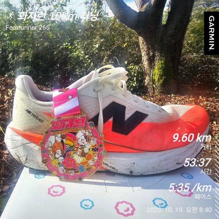 10월 19일 운동기록 2025 꽈자런