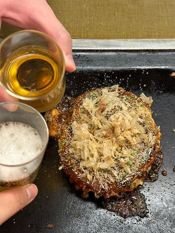 오사카 덴마역 북쪽 출구 현지인 웨이팅 맛집 치구사 오코노미야끼