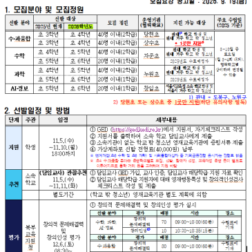 중계시매쓰 2026 교육청 영재원 선발 및 영재원 대비 특강 RSS 대표 이미지