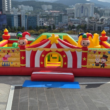 광주에어바운스업체 전일빌딩245 전일뿅뿅오락실 야외놀이시설 및 에어바운스대여 사례