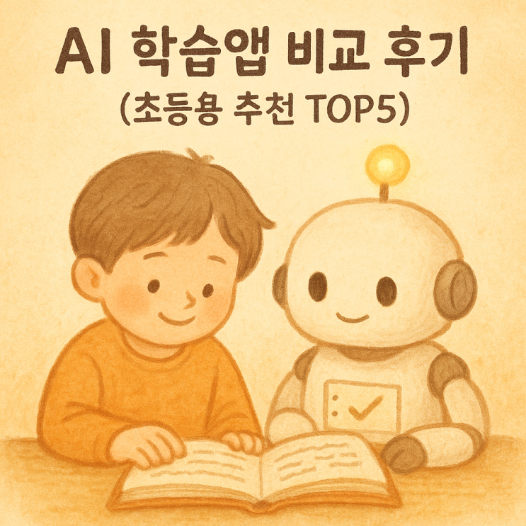 AI 학습앱 비교 후기 (초등용 추천 TOP5) : 네이버 블로그