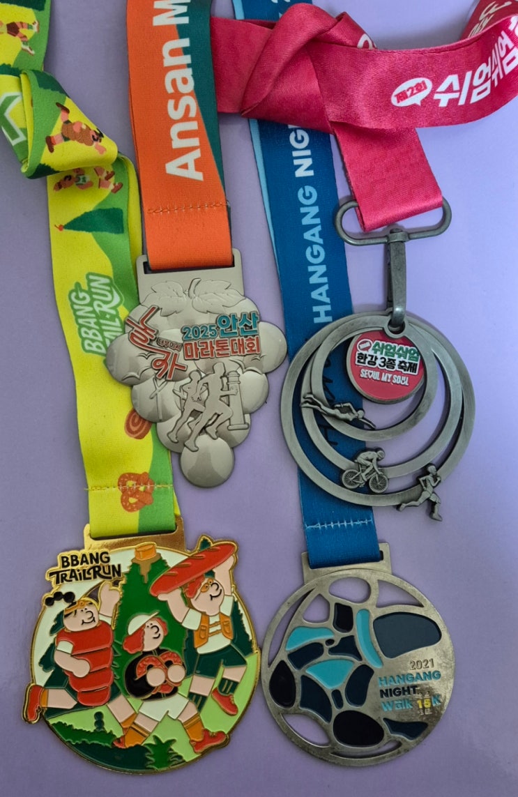 러닝기록 대회 후기(feat.2025안산마라톤대회&빵트레일런&쉬엄쉬엄한강3종)