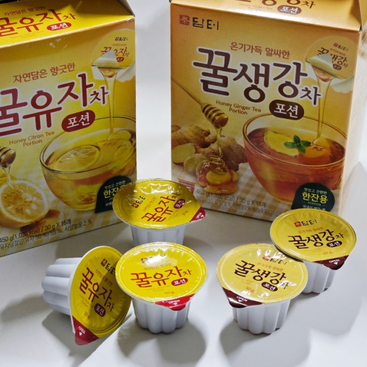담터 간편한 포션 꿀유자차 생강차 겨울철 따뜻한 차 추천 후기 : 네이버 블로그