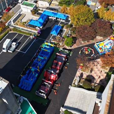 여수놀이기구대여 교회에어바운스 여수에어바운스 대여 야외놀이설치사례