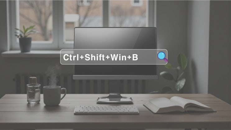 검은 화면, 모니터 멈춤에는 ‘Ctrl + Shift + Win + B'로 해결 가능 : 네이버 블로그