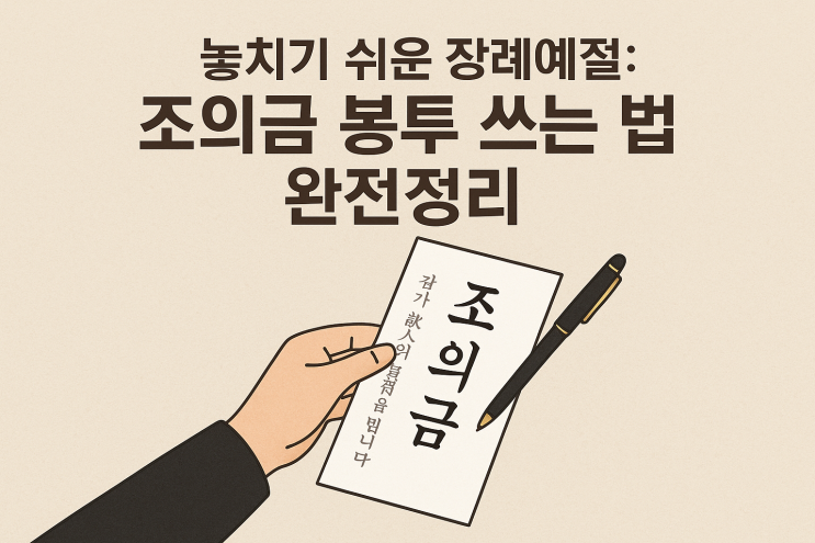 놓치기 쉬운 장례예절: 조의금 봉투 쓰는 법 완전정리 : 네이버 블로그