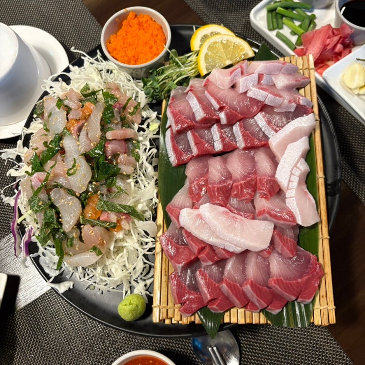 [창원 상남동 맛집] 자연산 숙성막회, 대방어 전문 가성비 맛집_깻잎막회 : 네이버 블로그