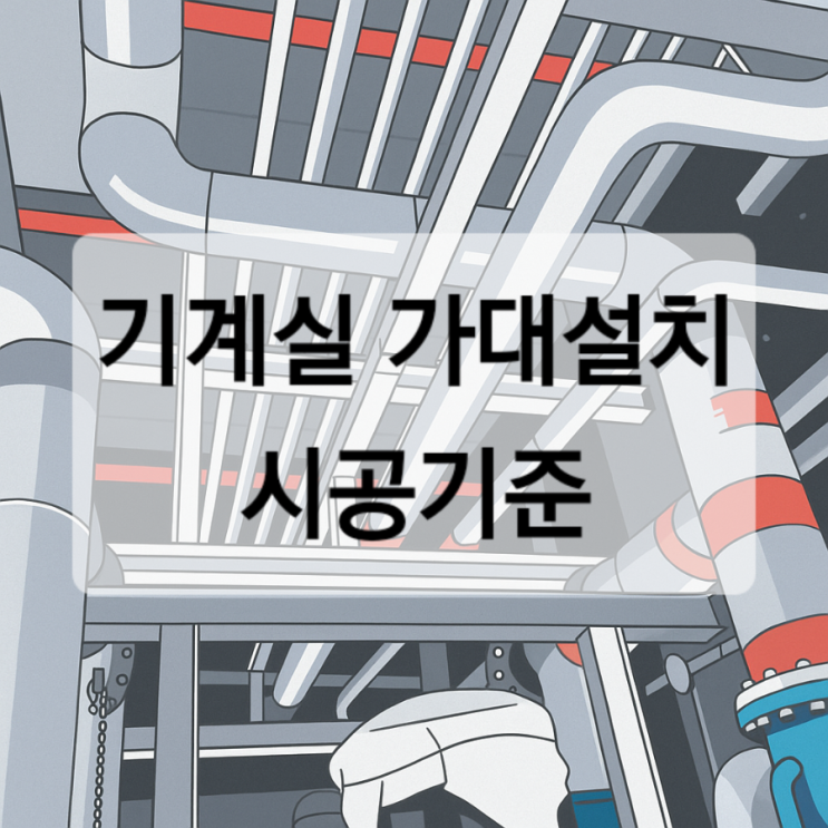 기계실 가대 설치 시공기준 이것만 알면 끝 : 네이버 블로그