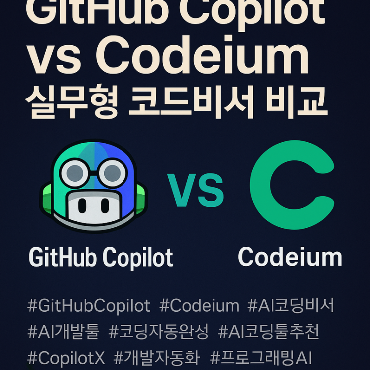🧑‍💻 GitHub Copilot vs Codeium – 실무형 코드비서 비교 : 네이버 블로그