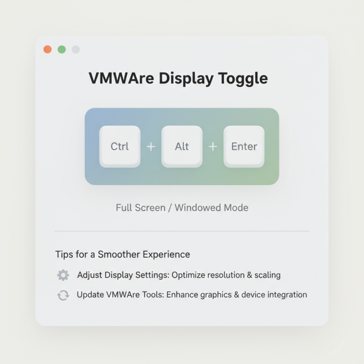 VMware 전체 화면 모드와 창 모드 간 전환 : 네이버 블로그