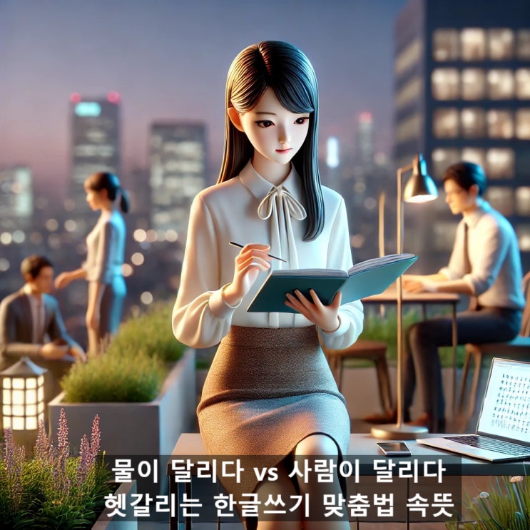 물이 달리다 vs 사람이 달리다, 헷갈리는 한글쓰기 맞춤법 속뜻 : 네이버 블로그