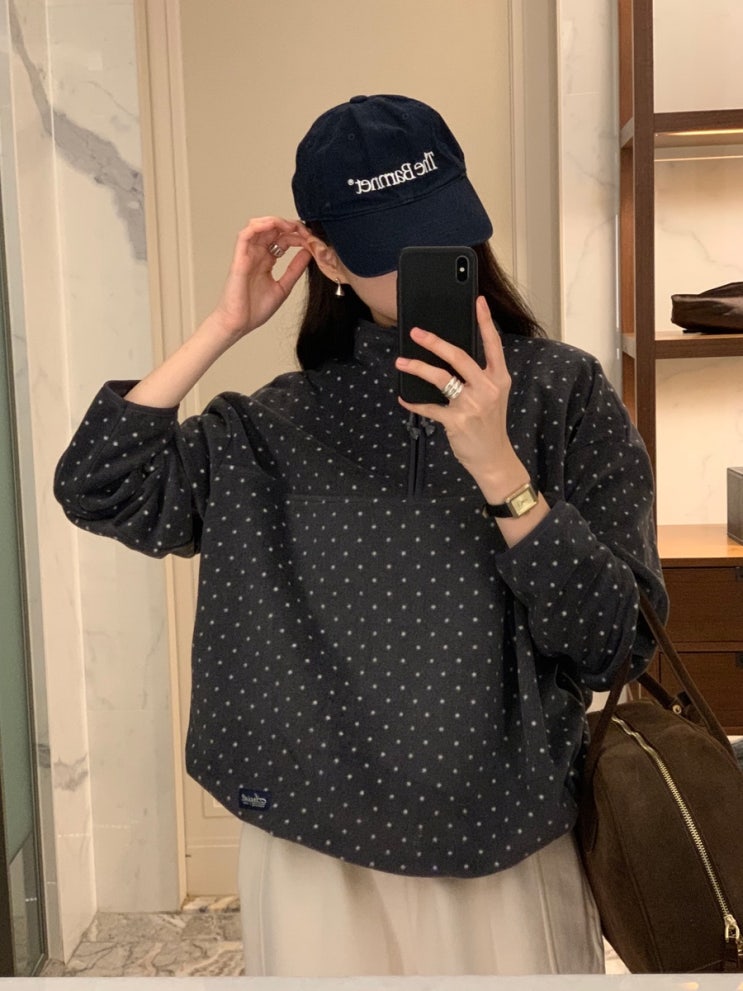 도트 후리스 반집업