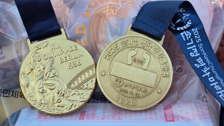 2025 손기정평화마라톤 10K 달리기 후기 (feat. 간식, 기념품, 완주 메달, 코스 상태)