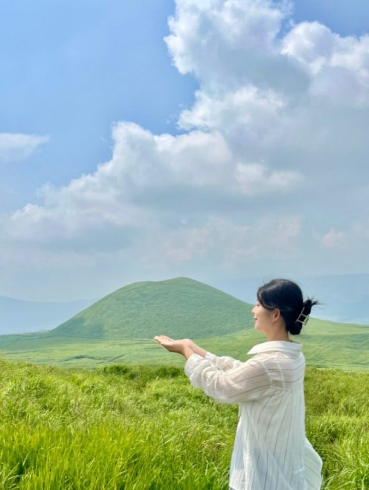 아소산 고메즈카 쿠사센리 다이칸보전망대 기념품샵 돈도코유 온천....