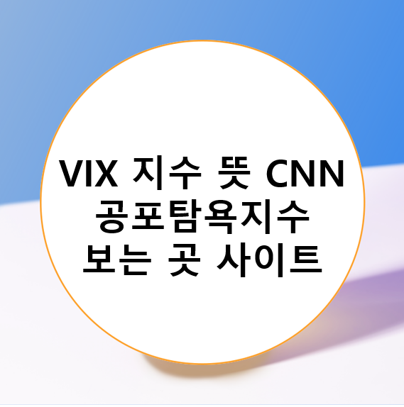 VIX 지수 뜻 CNN 공포탐욕지수 보는 곳 사이트 : 네이버 블로그