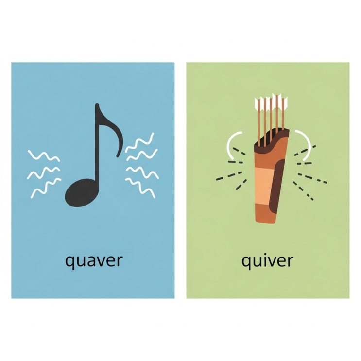 영어로 떨림 / 퀘이버 quaver, 퀴버 quiver 뜻, 차이, 발음 : 네이버 블로그