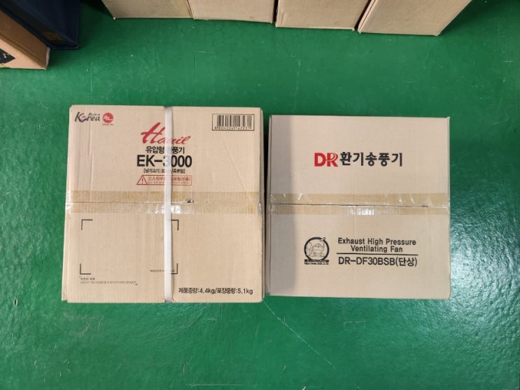 (1063) 대구 경북 [대구송풍기] 고압환풍기 대륜산업 DR-DF30BSB 과 한일전기제품 EK-3000 비교 외형 400× ...