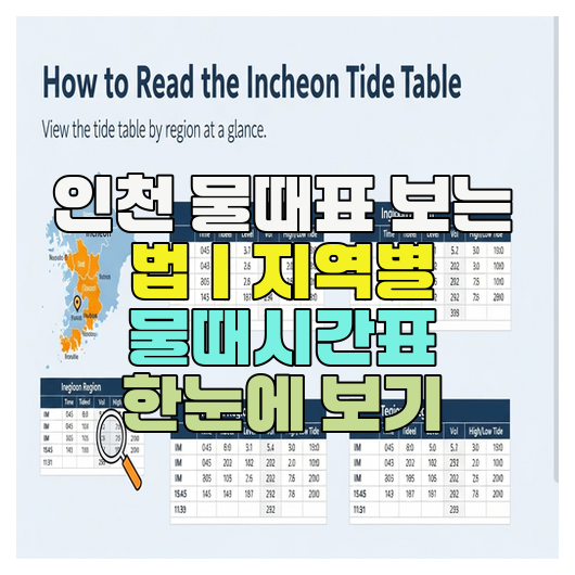 인천 물때표 보는 법｜지역별 물때시간표 한눈에 보기 : 네이버 블로그