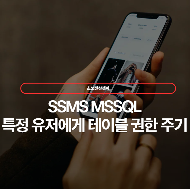 SSMS MSSQL 특정유저에게 특정 테이블 권한 주기 : 네이버 블로그
