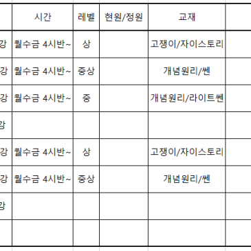 25년 12월 예비고1 시간표 RSS 대표 이미지