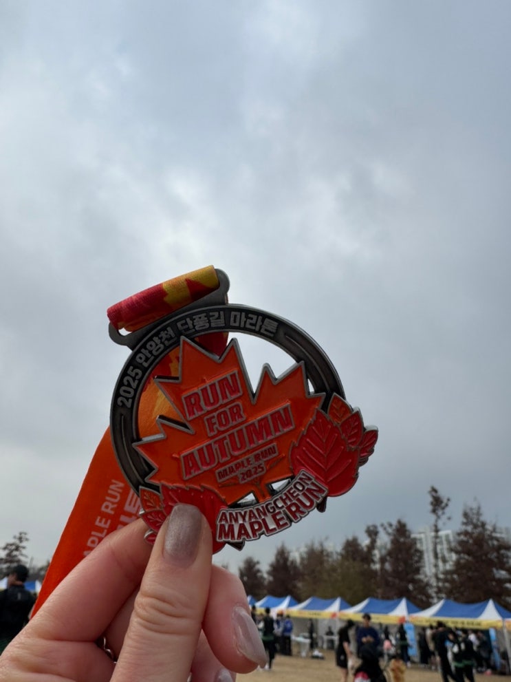 2025 안양천 단풍길 마라톤 후기 (feat.주차,완주물품,기록각인,PB달성)