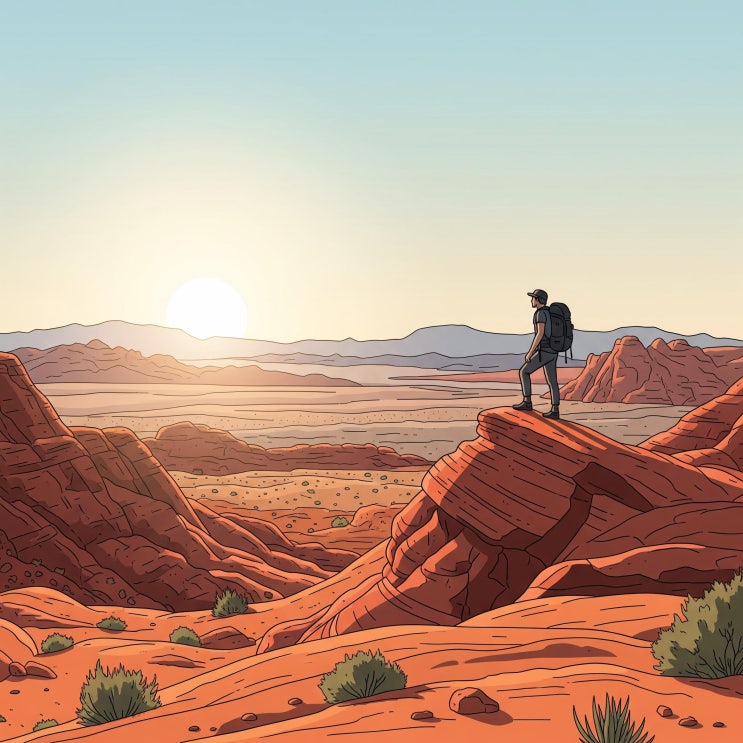 밸리 오브 파이어 주립공원(Valley of Fire State Park), 필터 필요 없는 붉....