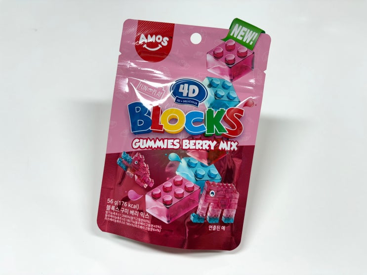 [AMOS] 아모스 블록 젤리 BLOCKS GUMMIES BERRY MIX 신상 젤리 리뷰 : 네이버 블로그