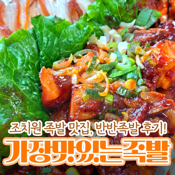 세종 맛집 | 가장맛있는족발 조치원점,가족 반반족발 오송 배달 후기 : 네이버 블로그