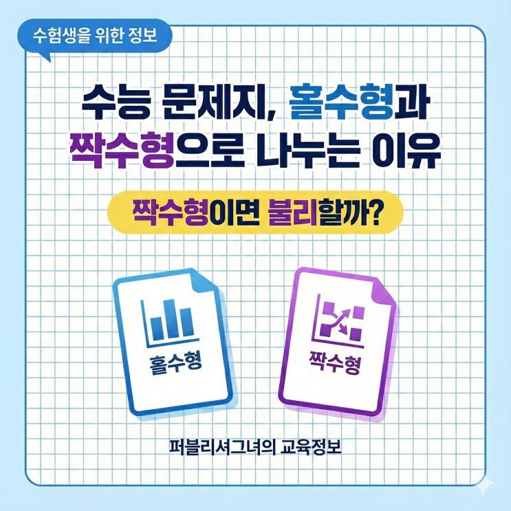 수능 홀수형 짝수형 차이, 짝수형 문제지 걸리면 왜 불리할까? 사탐,과탐도 홀짝 나뉠까? 알아봐요 : 네이버 블로그