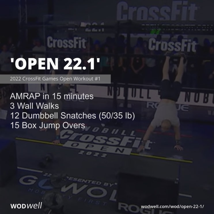[크로스핏 오픈 와드 정리.34] OPEN 22.1 (Wall walk, DB snatch, Box jump over) 기록 ...