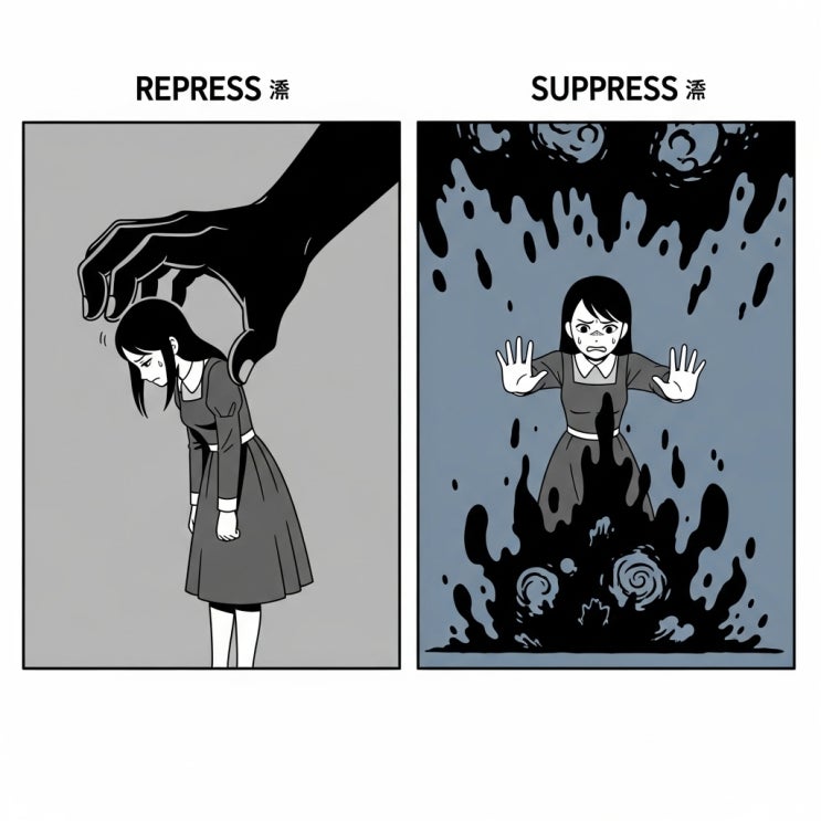 suppression, repression, suppress, repress 뜻, 차이 : 네이버 블로그